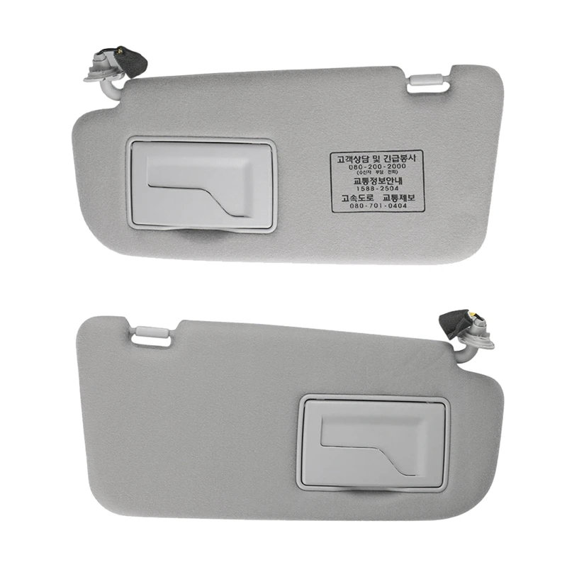 

2 PCS Sun Visor Sunshade Mirror Gray 85201-2G010QW 852022G010QW Sun Shield LH+RH For Kia Optima Magentis 2006-2010