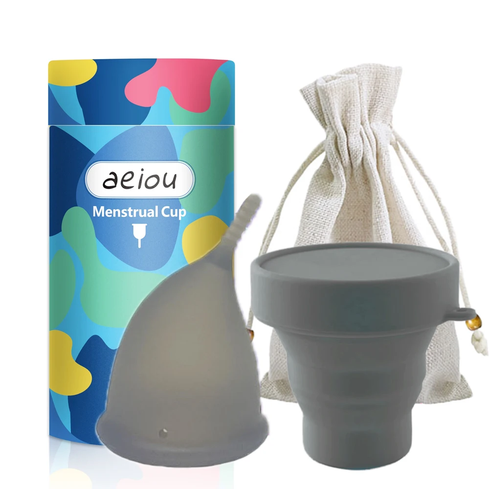 

Eco-friendly Reusable Medical Soft Silicone Menstrual Cup Set With Menstrual Cups Sterilizer Feminine Hygiene Product Period Cup