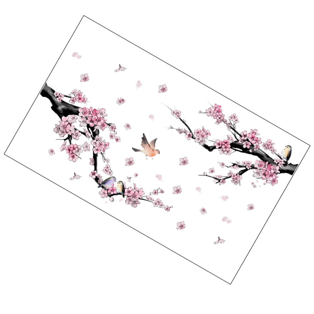 

Bird Tree Branch Wall Sticker DIY Flower Decal Decorative Stickers Decoraciones Para Baños For Living Room Decorate Printing
