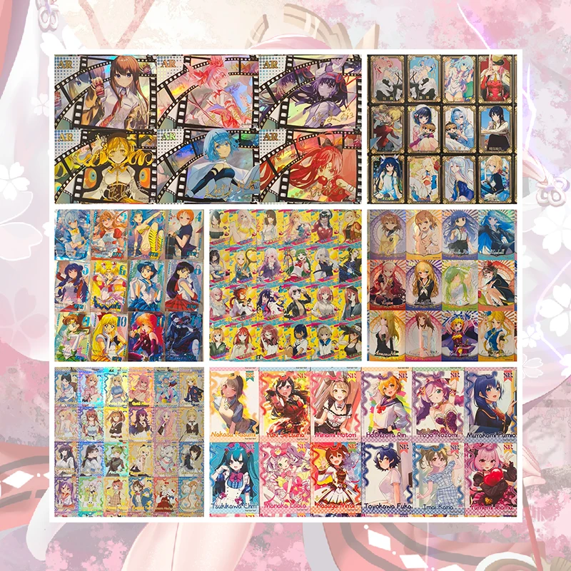 Фото Коллекционные карты Anime Goddess Story 2M01 SR SSR MR HR UR UTR AR: Рем, Рам, Сакураджима Май, Альбедо, Гасай Юно, Гоку Рури №1