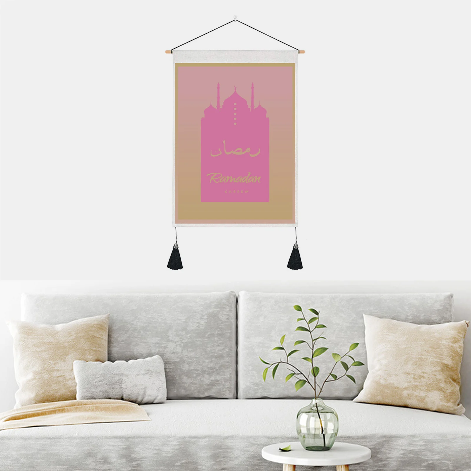 

Wall Tapestry Art Decorative Tapestries Decor Islamic Gift For Muslim Eid Mubarak Ramadan Background Wall Decoration 14 X 15in