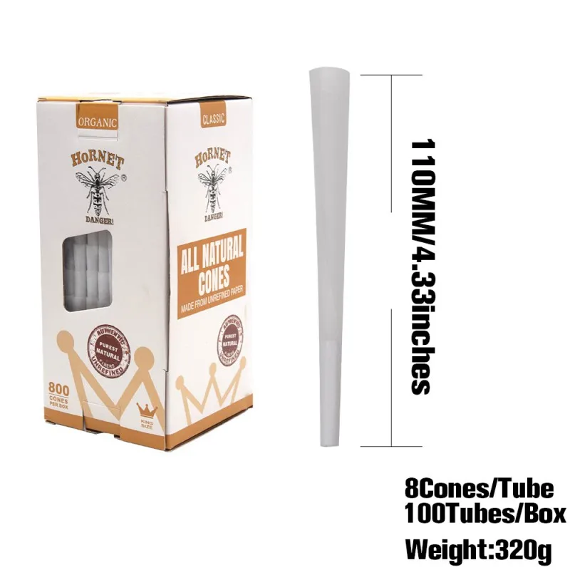 

800pcs Slow Burning Cones Shaped pre-rolling paper pipe 110mm DIY Tool smoking Accessories For Relaxing