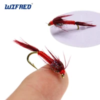 wifreo 6pcs 14 pheasant tail nymph fly tying hook grayling brook brown rainbow trout fishing fly fake lures bait still water