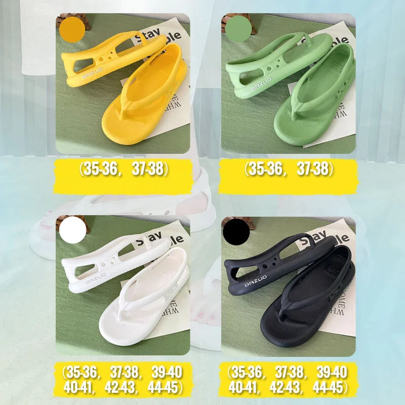 Summer Non-Slip Clip Toe Flip-flops Slippers for women's home wear couple indoor bathroom bath sandals EVA material sole Steppin