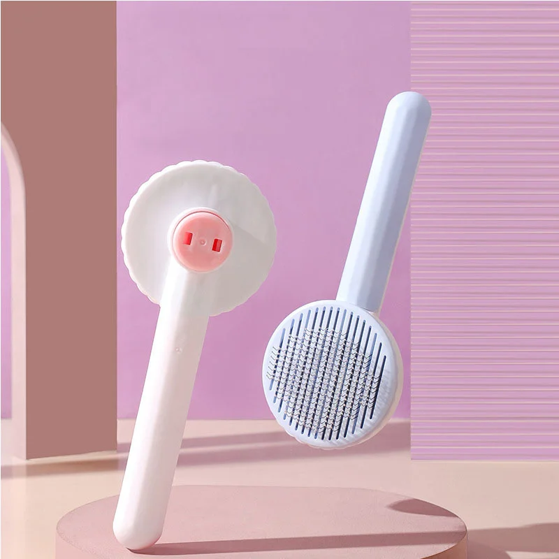

Hair Remover Brush Dog and Cat Self Cleaning Slicker Brush for Cats Dogs Hair Remover Scraper Pet Grooming Tool Cat Accessories