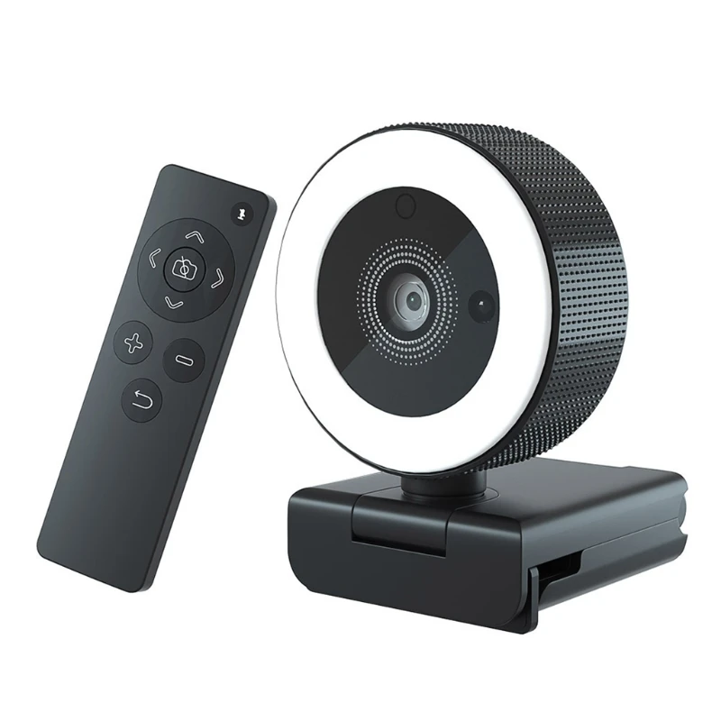 

2K PC Webcam Drive Free Video Calling and Recording With Mic 3 Gear Fill Light