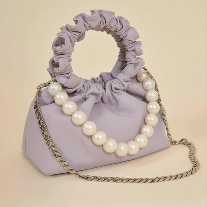 

Luxury Designer Cowhide Cloud Underarm Bag Genuine Leather Pleated Brand Crossbody Bags for Women Bolsa Feminina