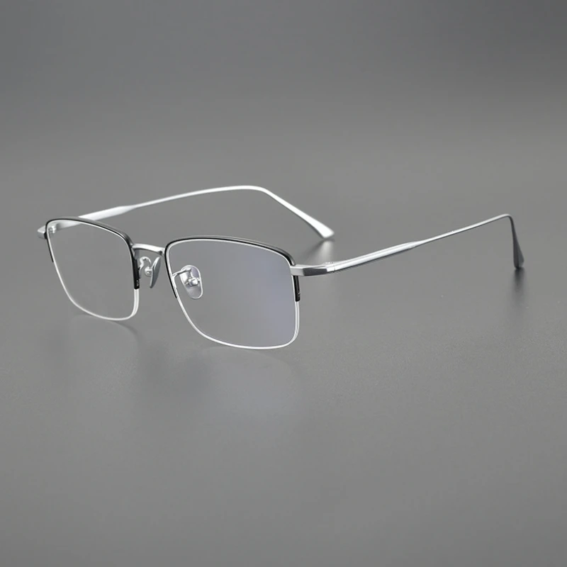Деловая оправа для очков с краями из чистого титана Мужская Золотая элегантная