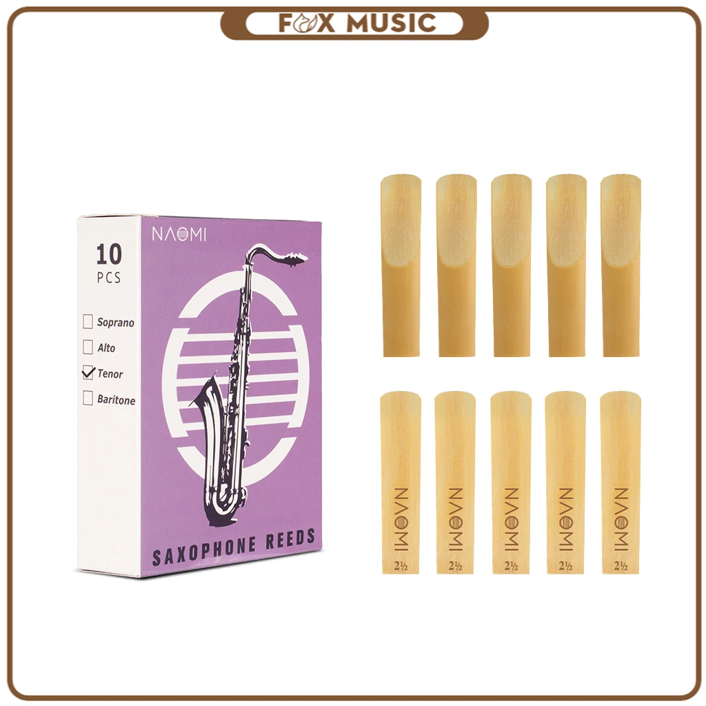 

10pcs/1pack Tenor Saxophone Reeds Strength 2.0/2.5/3.0 Bb Sax Reeds W/ Beautiful Voice Waspleasant