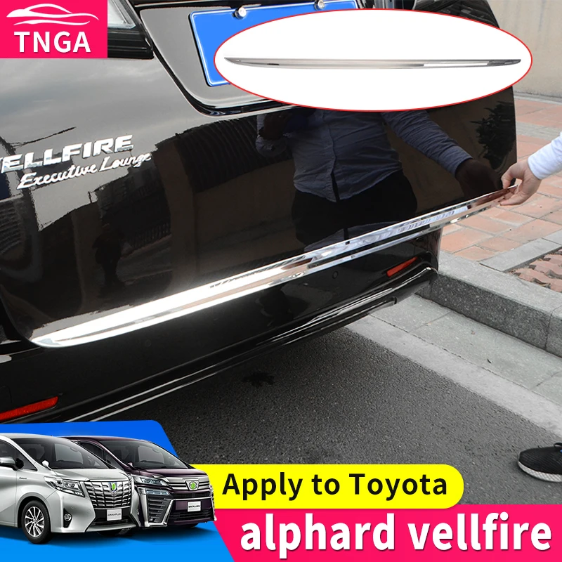 

2015-2021 Toyota Alphard Vellfire 30 Automobile Tailgate Trim Modified 304 Stainless Steel Trunk Ornamental Plate Accessories