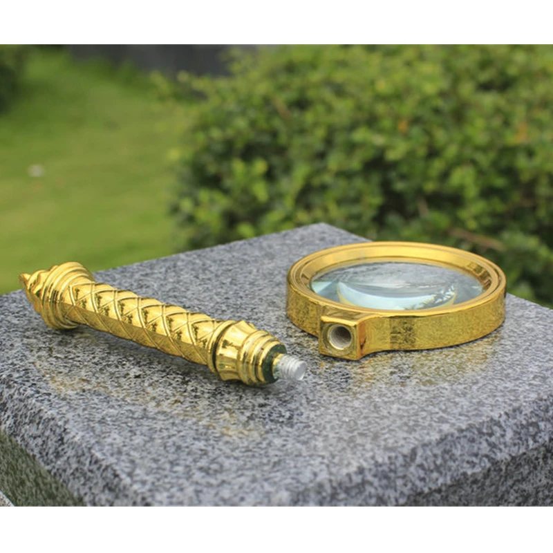 Увеличительное стекло с золотистой ручкой 60 мм 5x60 | Инструменты