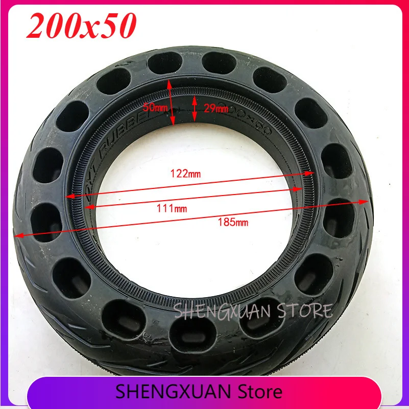 

200x50 твердая шина бескамерная Резина 8x2 дюйма 8 дюймов для складного электрического скутера 8-дюймовый карманный велосипед бритва E100 E150 E-200