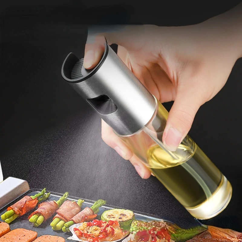 

Stainless Steel Oil Spray Bottle Fitness Oil Spray Pot Kitchen Edible Oil Spray Soy Sauce Bottle Vinegar Bottle Glass Oil Pot