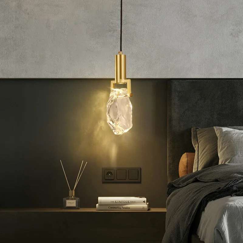 TYLA Nordic Crystal Подвесной светильник Современная прикроватная лампа для спальни