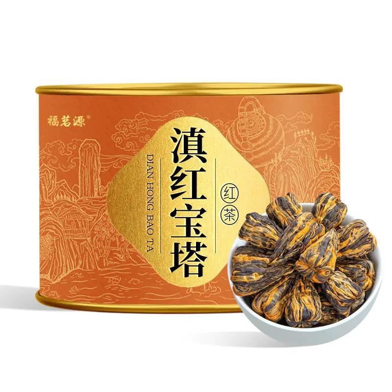 

2022 Dianhong Bao Ta Dian Hong Handmade Kungfu Like Honey Fragrant Black Chinese Tea Box 100g/can no teapot