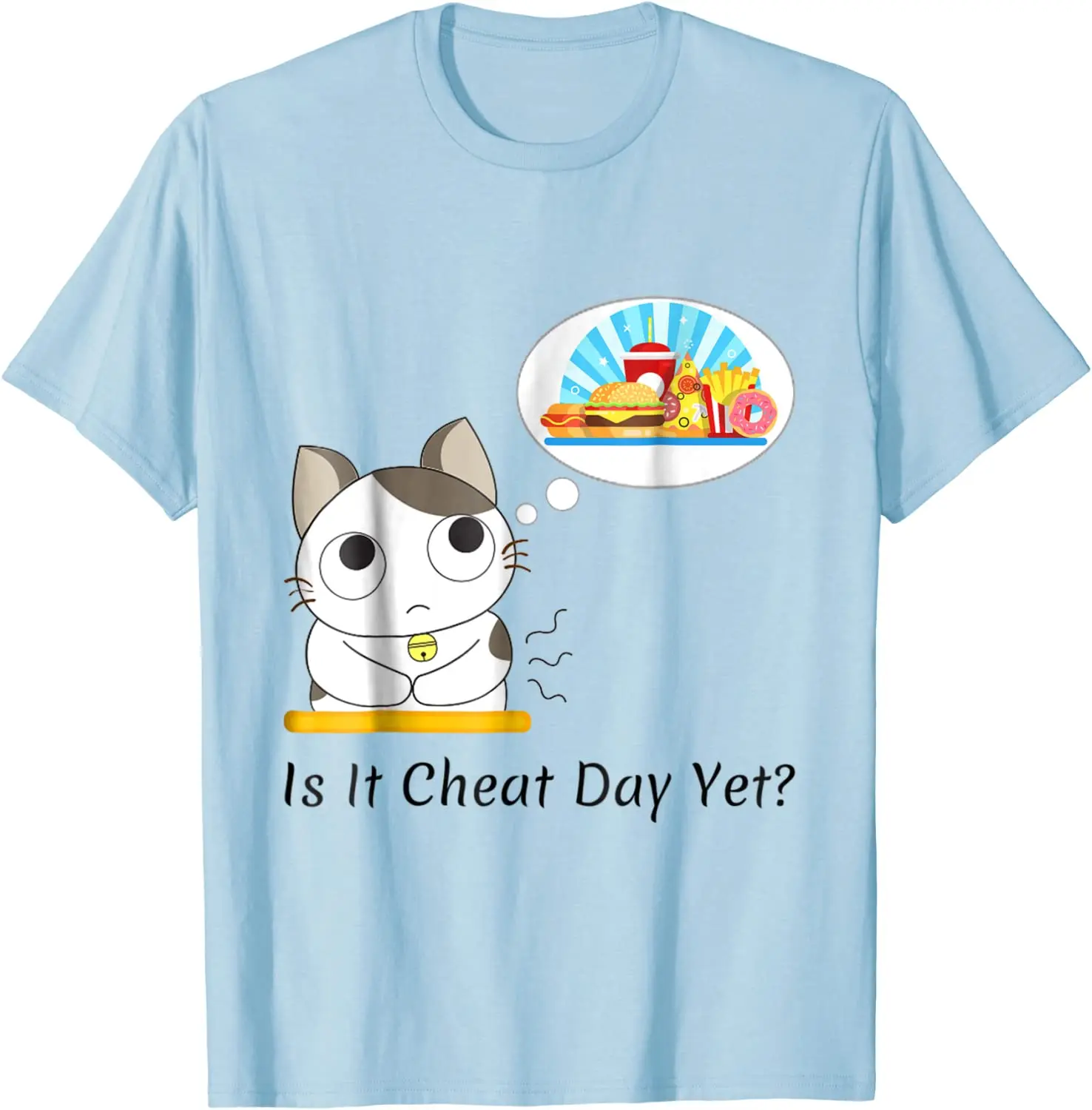

Is It Cheat Day Yet Unisex Kitten Cat Lover Workout T-Shirt Group Cotton Men Tops & Tees Custom Company Top T-shirts