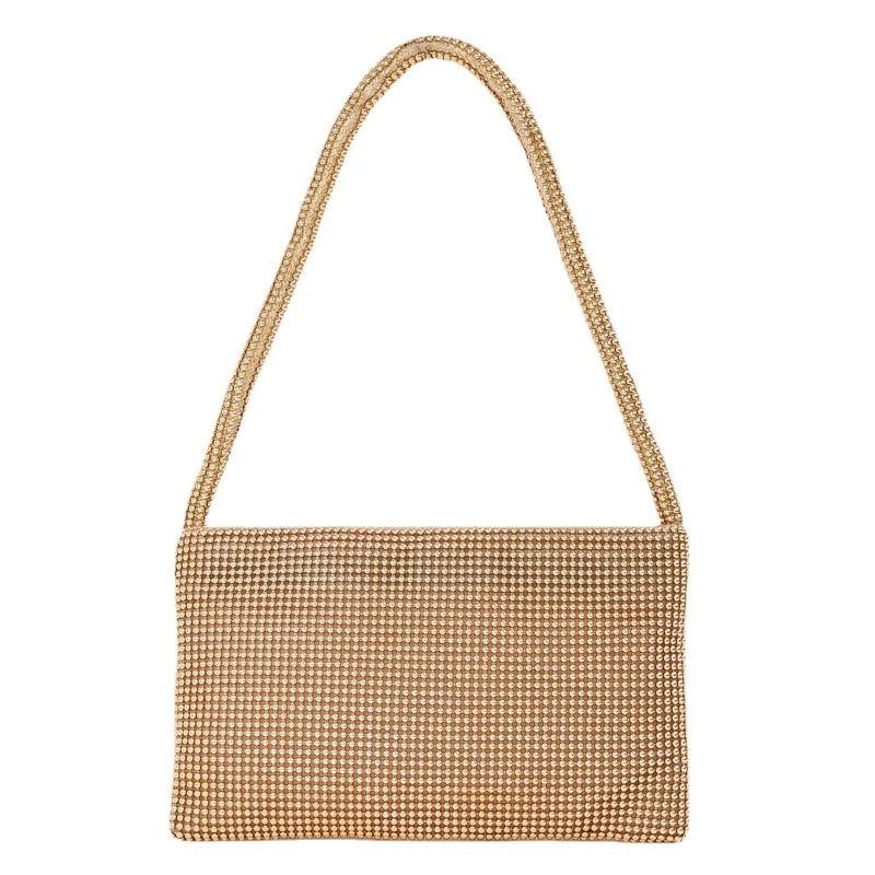 

Stylish Aluminum Bead Evening Bag Clutch Underarm Handbag Shoulder Bag for Girls