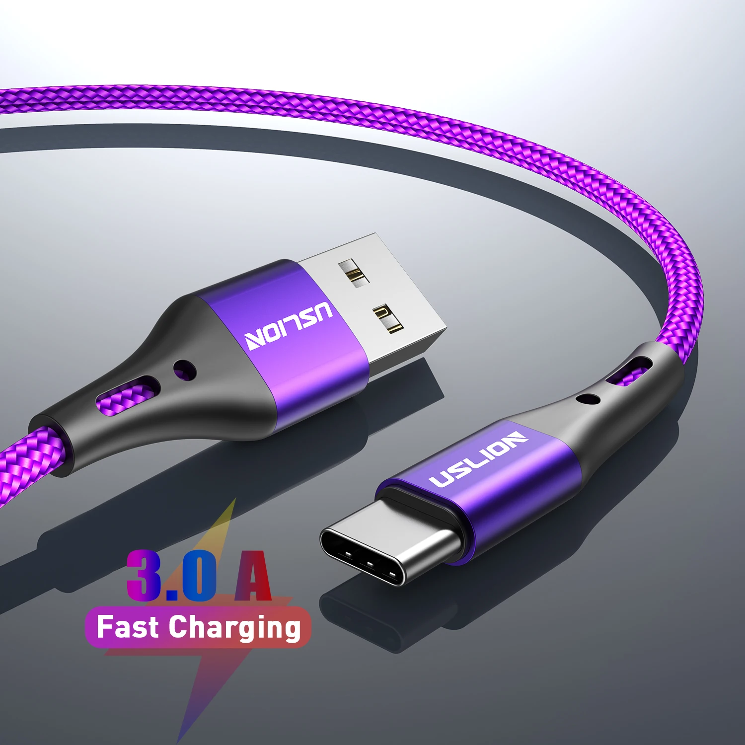 Зарядный кабель USLION 3A Micro USB Type C для Samsung Xiaomi mi 11 | Мобильные телефоны и аксессуары