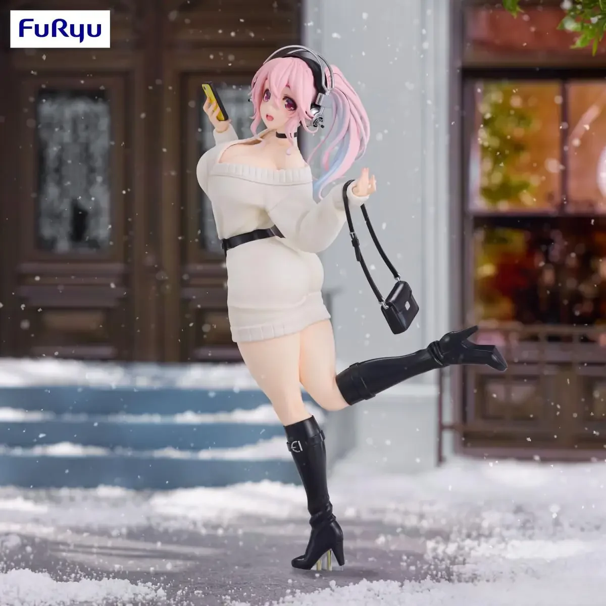 Оригинальные фигурки FURYU SUPER SONICO Winter Memories из ПВХ, 21 см, аниме-фигурки, игрушки, коллекционные подарки для детей, украшение для рабочего стола (art.: 3920dafaf6fc8) - 3920dafaf6fc8
