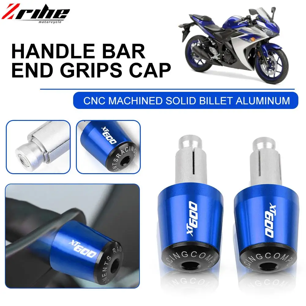 

7/8" 22mm Motorcycle Handlebar Grips End Handle Bar Cap Ends Plug For YAMAHA XT660E XT660R XT660X XT660 XT 660 E R X 1990-2017