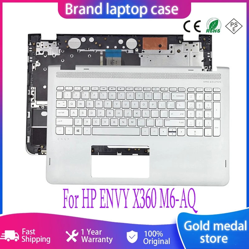 Oringinal Laptop Parts New Replacement Keyboards Palmrest Backlit Keyboard For HP ENVY X360 M6-AQ 857283-001 Silver