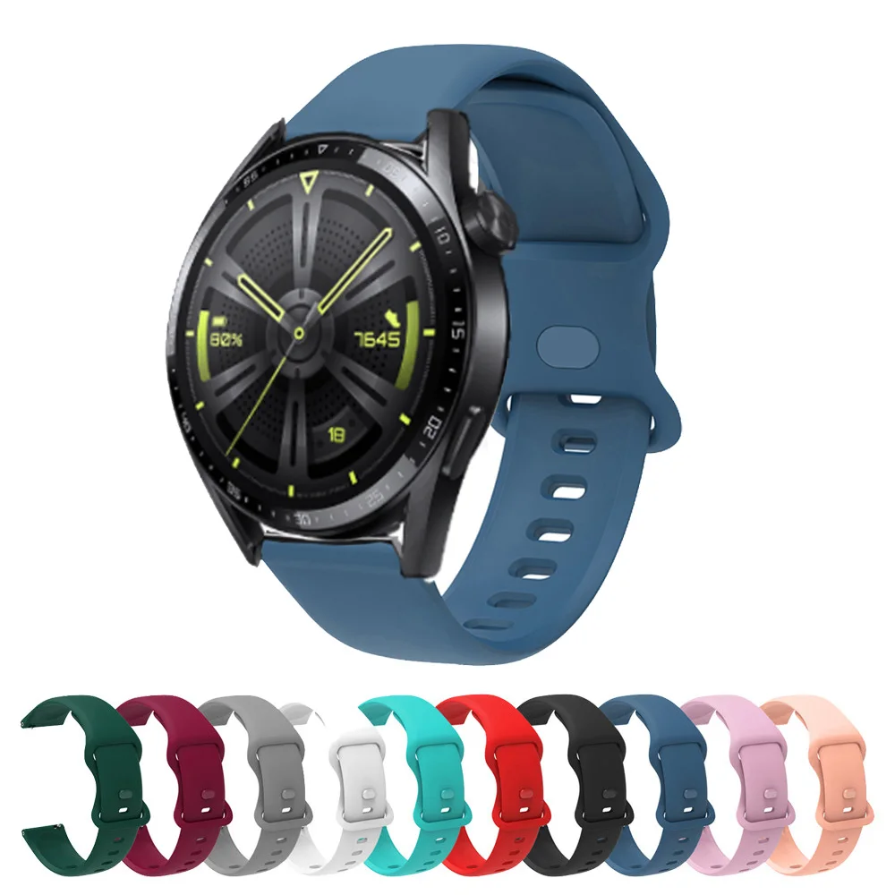 

Ремешок силиконовый для Huawei Watch GT2 GT 3, спортивный браслет для Huawei GT2 Pro 2E Runner Honor Magic 2, 42 мм 46 мм 22 мм 20 мм