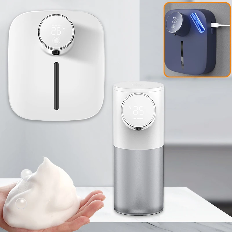 Диспенсер для жидкого мыла перезаряжаемый с бесконтактным датчиком температуры