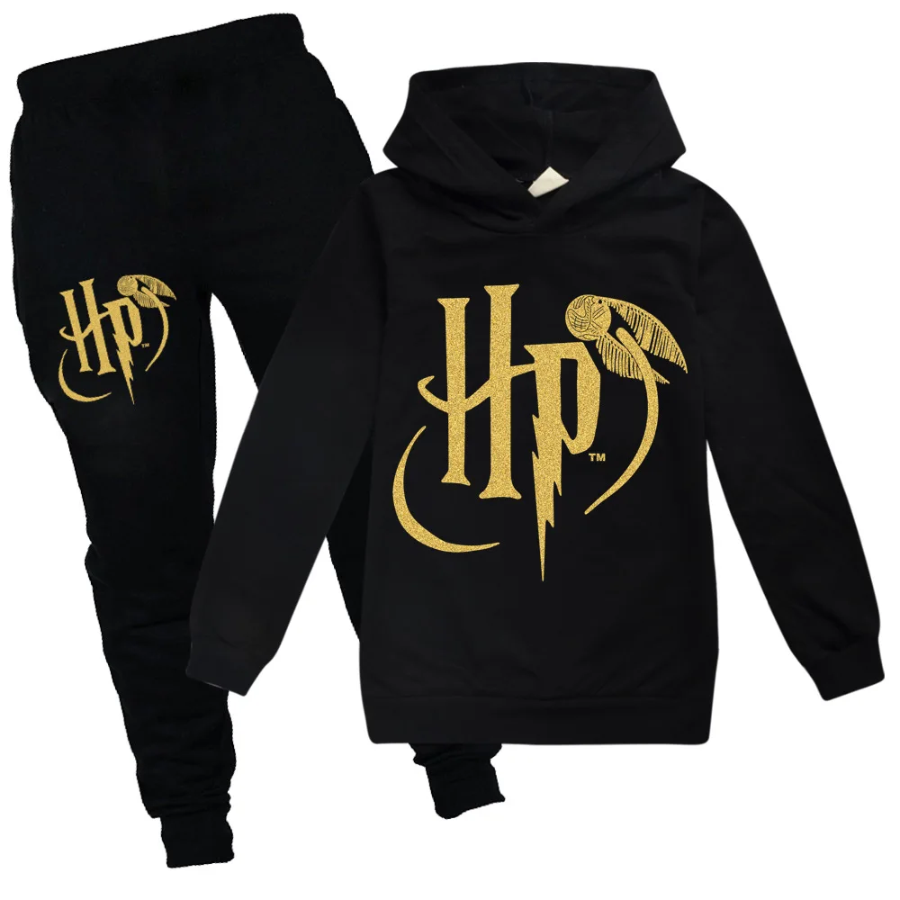 

New HP Children Clothing Set Fall Baby Girls Clothes Suits Printed Hoodies T-shirts+Pants Set Kids Streetwear