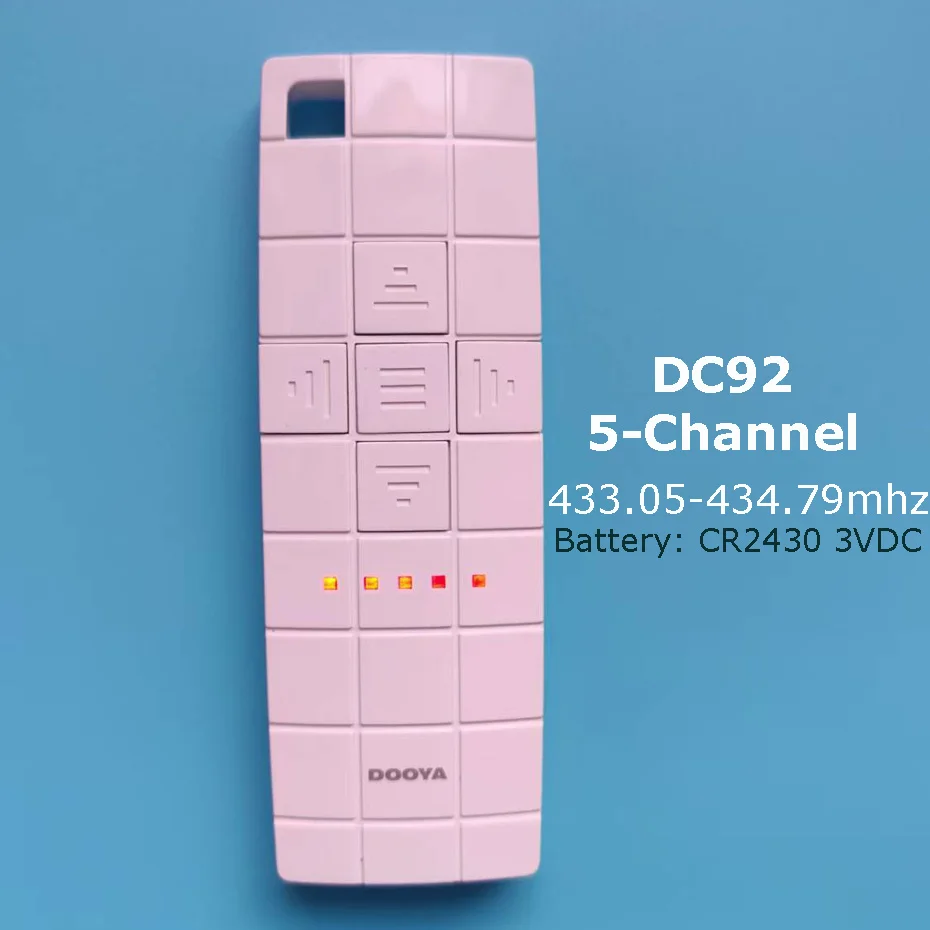 Dooya 5-канальный RF433 ручной излучатель DC92/DC251 дистанционное расстояние 30 м для