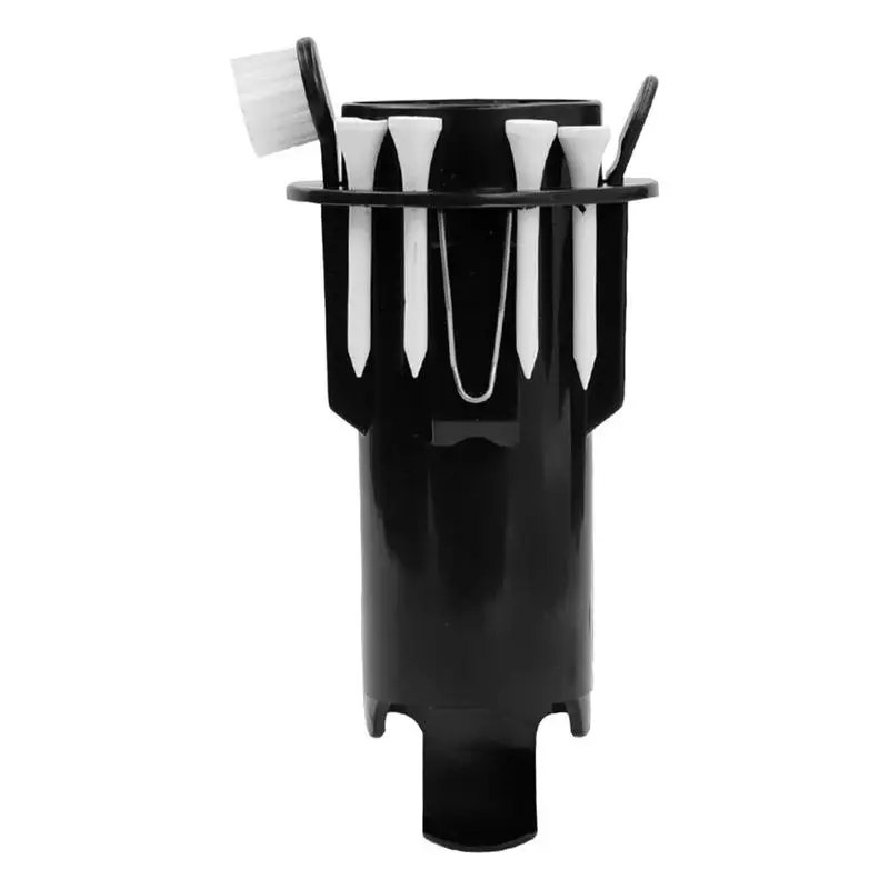 Tees Holder Cup Golf Pro Clip Caddy Storage Box Holds 3 Balls And 4 Tees With Nylon Brush Lightweight Elastic