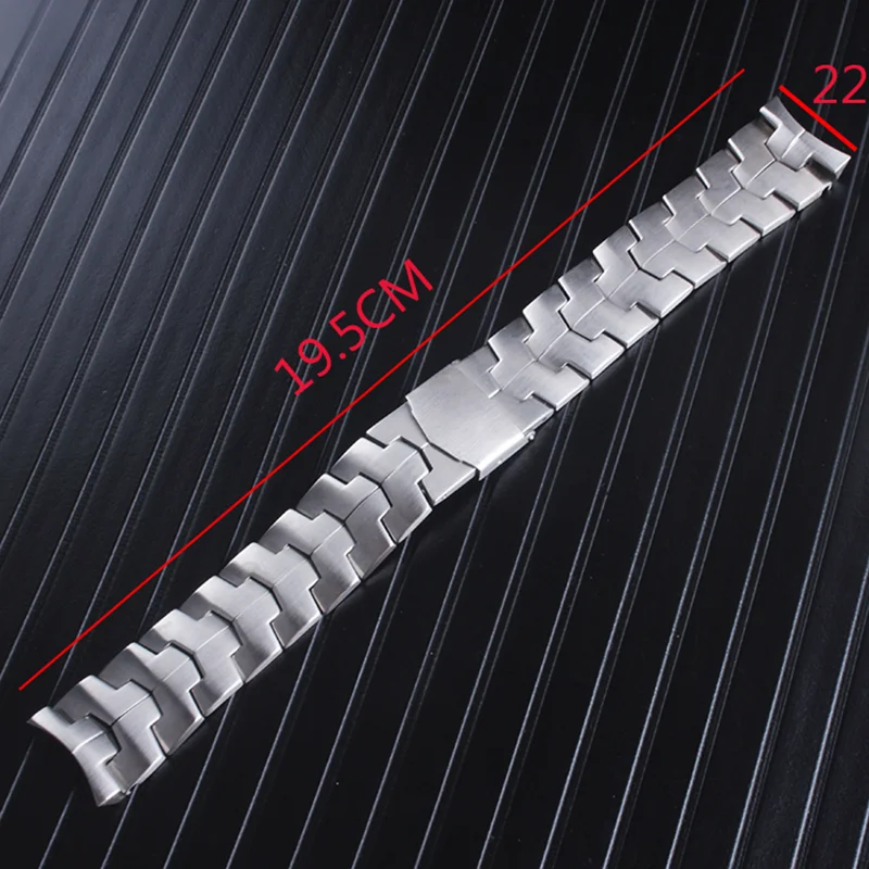 22mm For TAG Heuer Watch Stainless Steel Bracelet Strap Band Silver