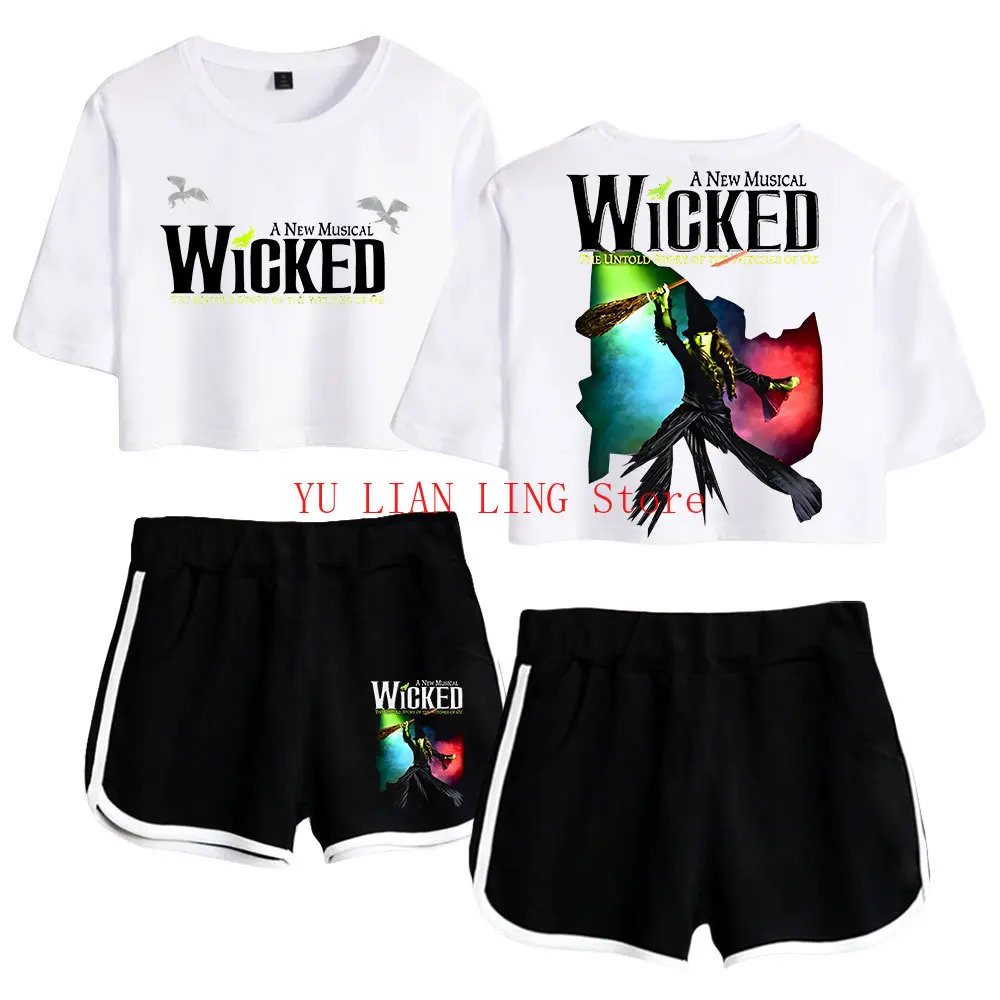 Летние женские комплекты из фильма WICKED The Musical Merch укороченный топ шорты комплект