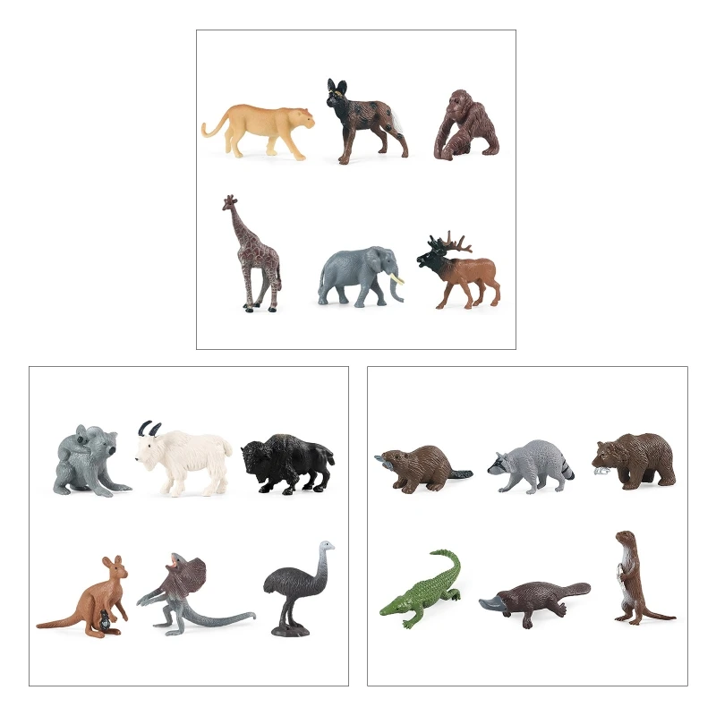 

Model Animals for Kids Collection Safari Zoo Animal Toy Window Display Supply