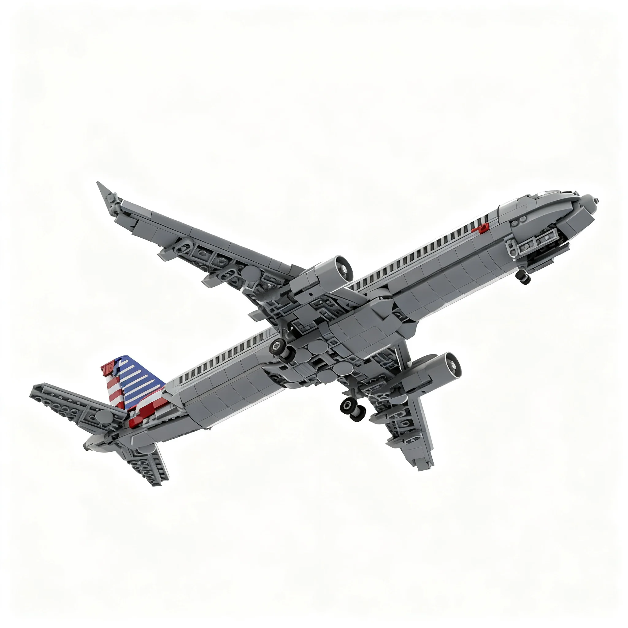 Фото Набор строительных блоков MOC American Airlines Airbus A321 XLR Icons, 1271 деталь, конструктор, идея для подарка на Рождество, DIY, креативный набор №3