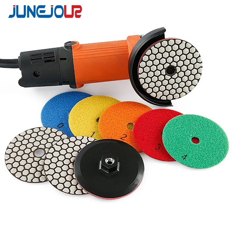 

4inch Polishing Pad Diamond Dry/Wet Sanding Grinding Disc 50-200 Grit Grinding Tool For Granite Marble Stone Grinding Abrasiv