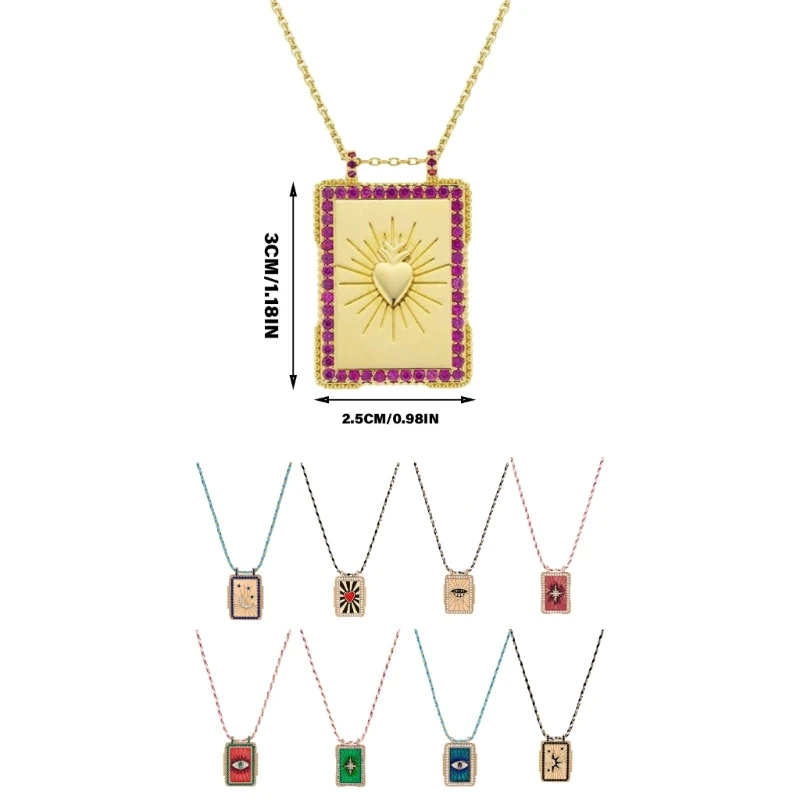 Мистическое ожерелье Таро модное ожерелье-амулет с картами универсальная шейная