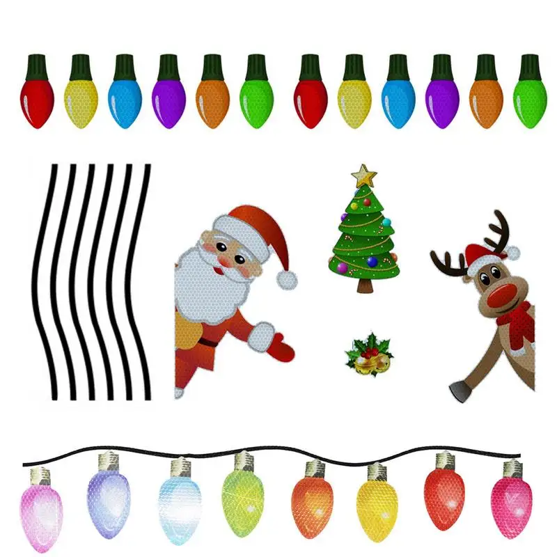 

22 шт., светоотражающие рождественские магниты на холодильник