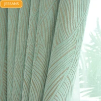 simple chenille curtains for living dining room bedroom curtains light green shading fresh and fashionable curtains