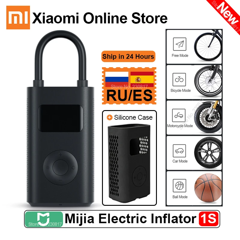 

Xiaomi Mijia Inflator 1S Pressure Digital Monitoring Compressor Tire Portable Built-in Battery Multi-nozzle for Smart Home