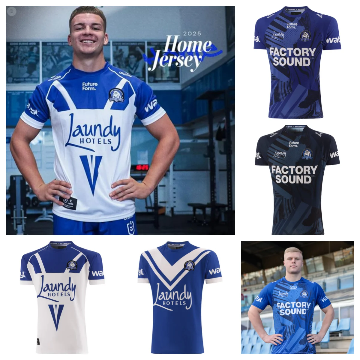 Домашняя майка Canterbury Bankstown Bulldogs 2025 года