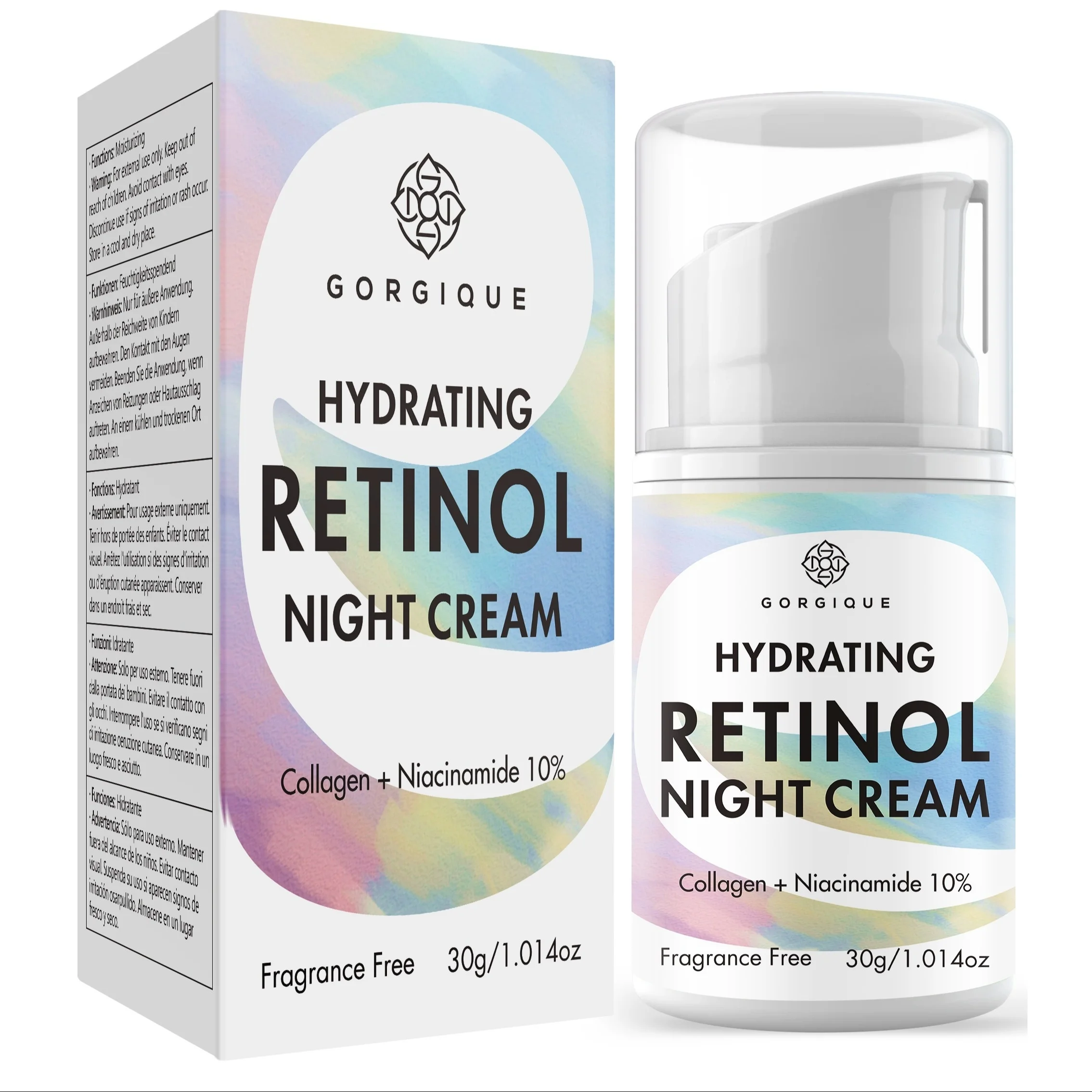 Увлажняющий ночной крем для лица с коллагеном ретинола Ниацинамид 10%