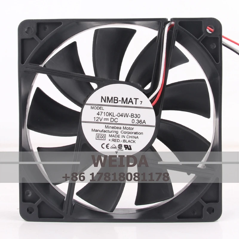 Чехол вентилятор для NMB-MAT7 4710KL-04W-B30 120X120X25MM 12CM 12025 12V 0.36A PWM инверторный охлаждающий вентилятор