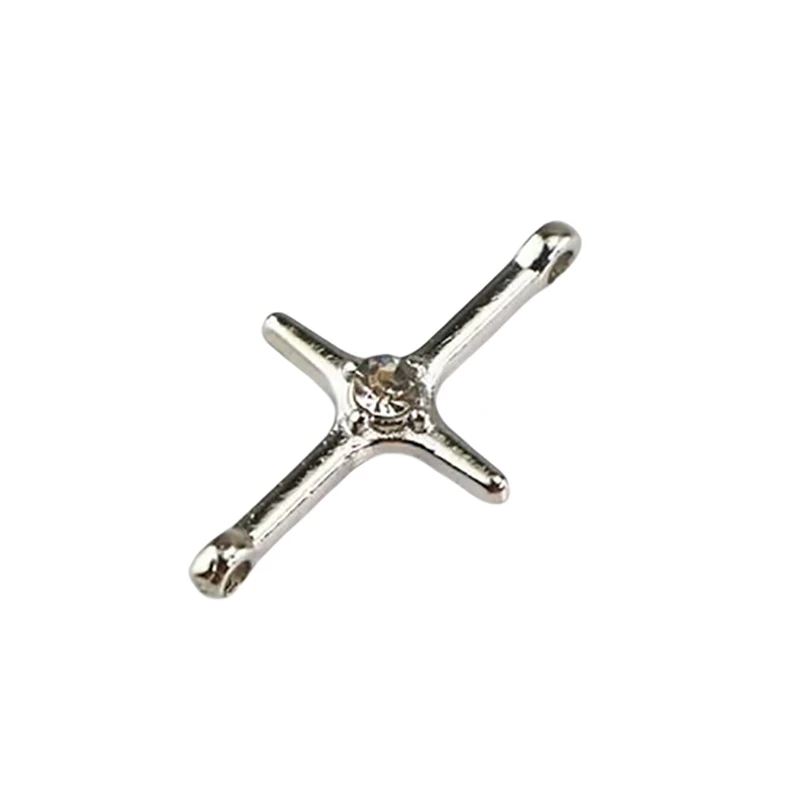 

WZNB 10Pcs Alloy Charms Cross Zircon Pendant Connector For Hip Hop Jewelry Making Diy Bracelet Necklaces Supplies Accessories