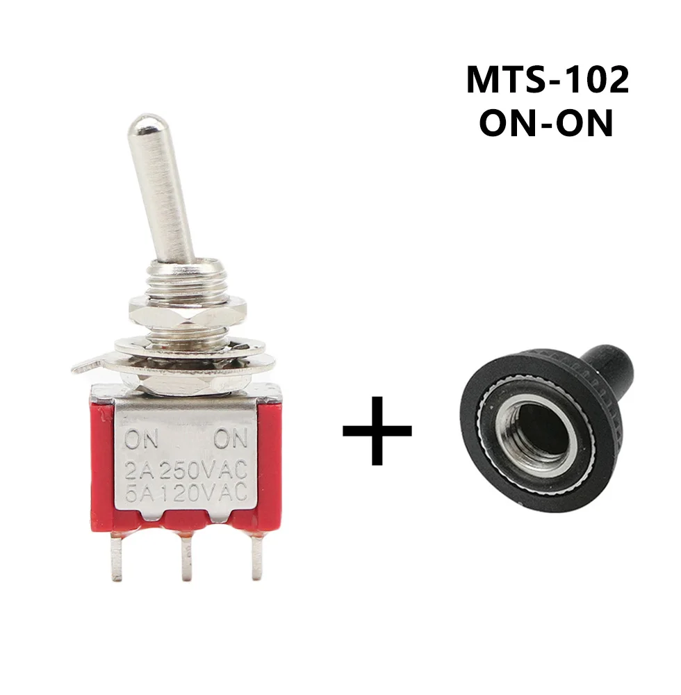 Пластиковые переключатели MTS-102/MTS-103 красные 6мм 3-контактные