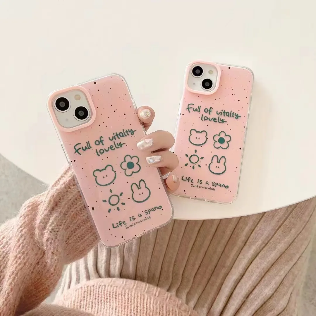 

Cartoon Cute Sketch Little Bear Sun Phone Case For iphone 14 13 12 11 Pro Max X XR XSMAX 7 8 Plus SE TPU Case Cover new products