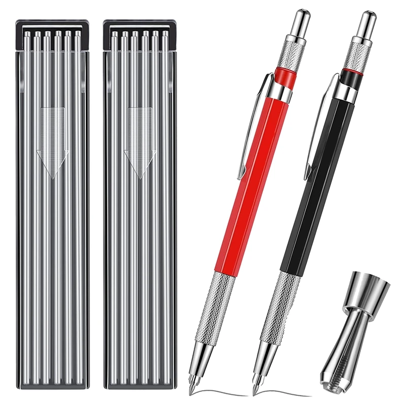

1Set Silver Pencil Welder Pencil With 24 Silver Refills Mechanical Pencil Metal Maker Scissors With Built-In Sharpener