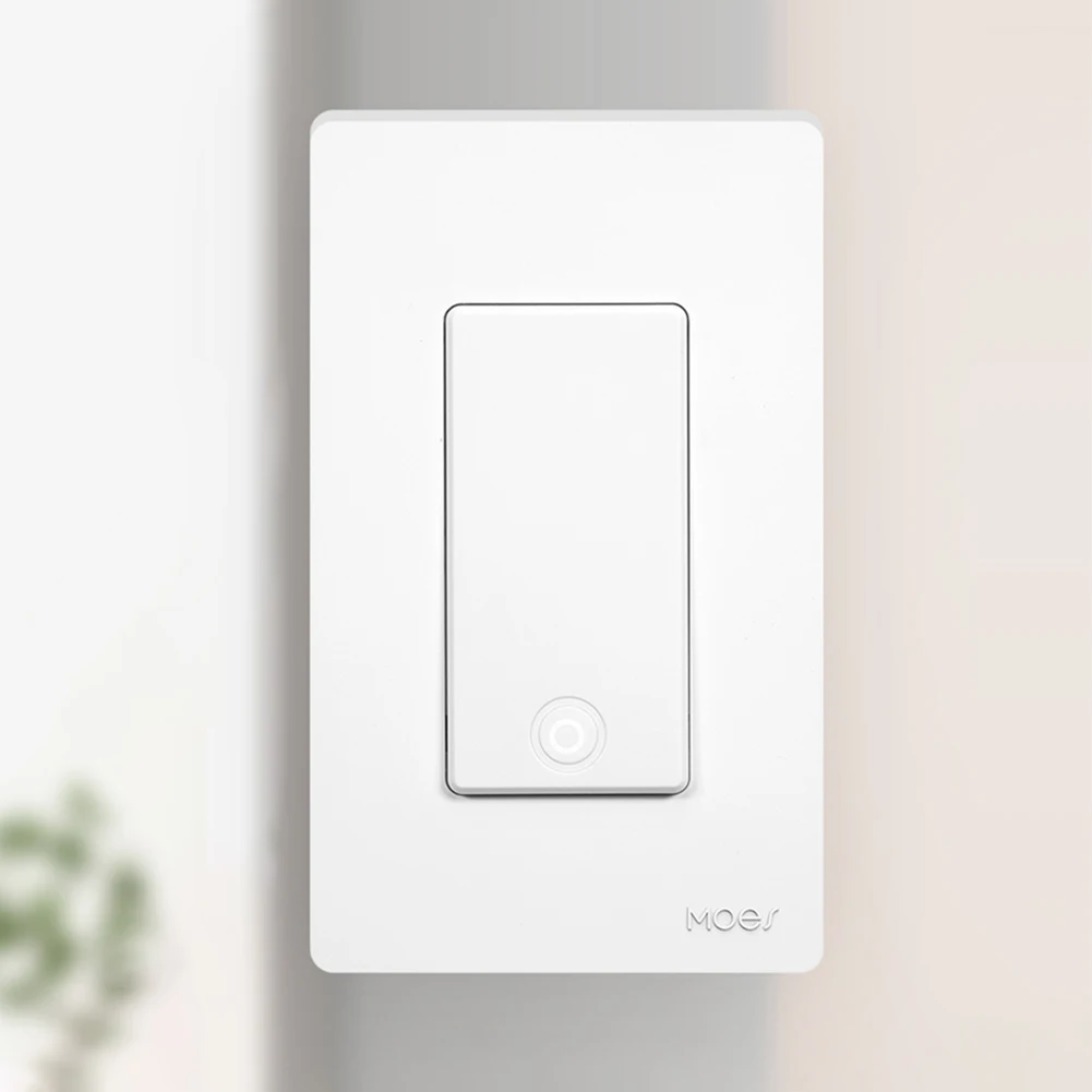 

Tuya Wall Panel Switch No Neutral Wire Required WiFi Smart Light Switch No Capacitor/Hub Required Work with Alexa Google Home