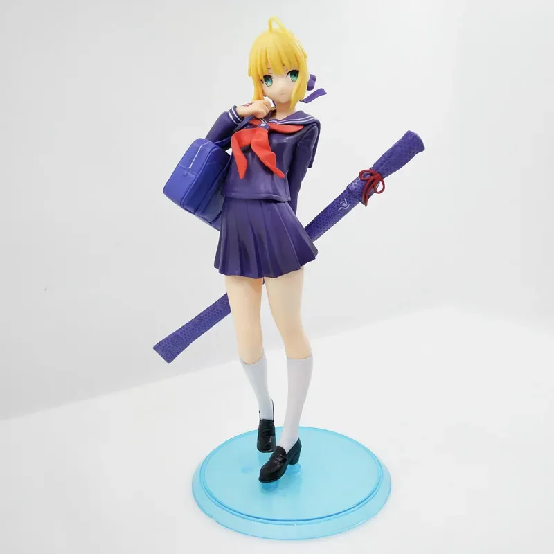 

Anime Fate Stay Night Saber School Uniforms PVC Action Figure Collectible Model Doll Toy 18cm Creative Christmas Gift Doll With