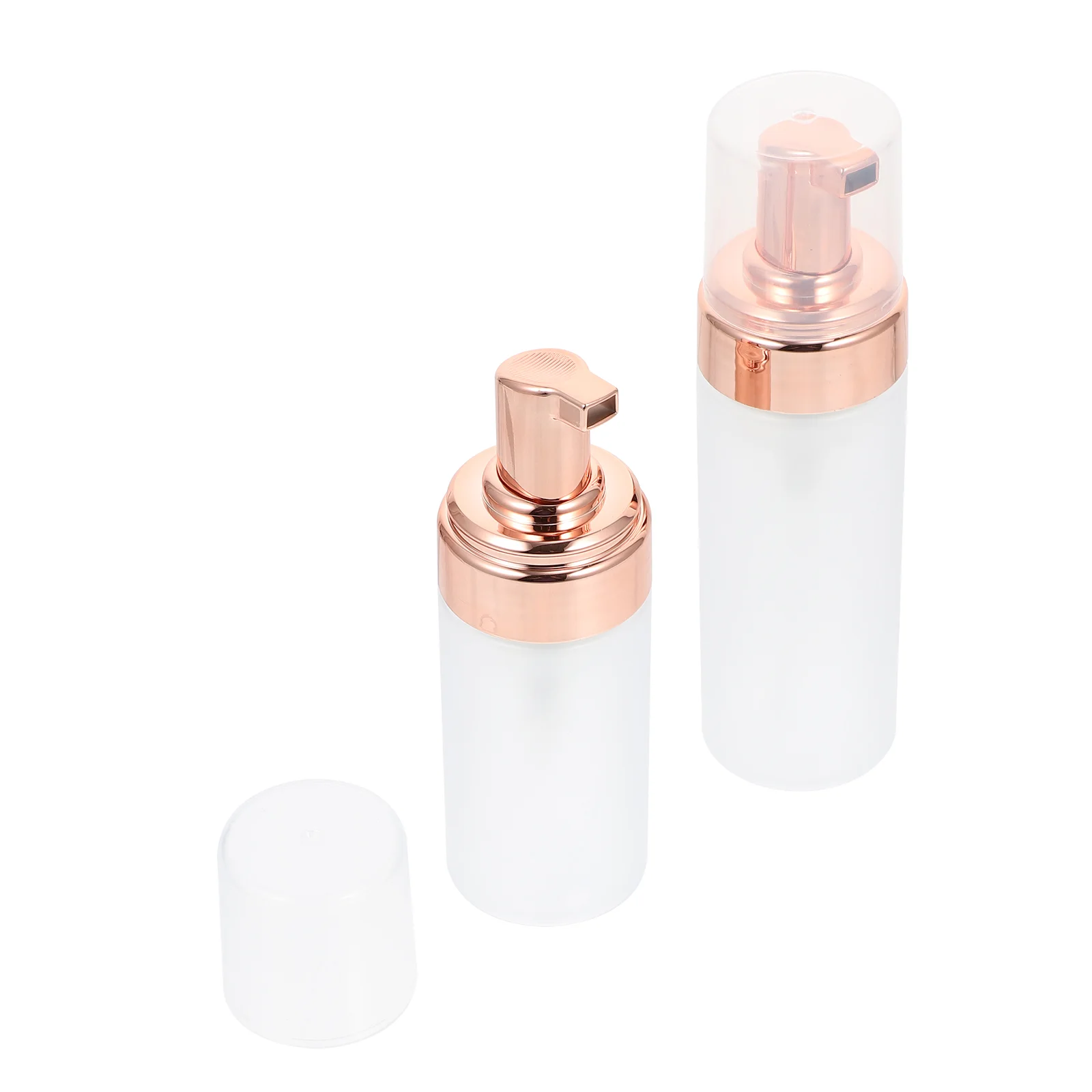 

2pcs Pump Bottles Shampoo Storage Bottles Refillable Facial Cleanser Containers