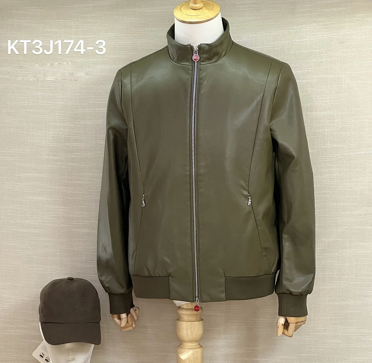 Мужская прямая куртка на молнии в деловом стиле